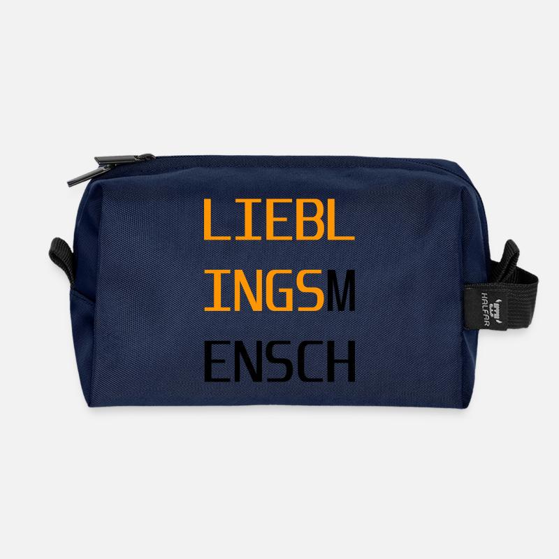 Lieblingsmensch - Recycelte Kulturtasche - Navy