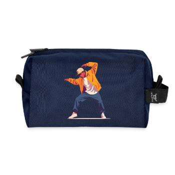 Breakdance Pose Tänzer Person Style Tanzen Motiv - Recycelte Kulturtasche - Navy - Vorne