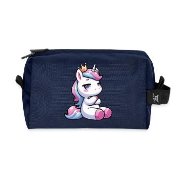 Licorne Licorne Fan Licorne Amoureux de la licorne - Trousse de toilette en tissu recyclé - marine - Devant