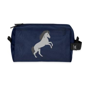 Steigender Schimmel Pferd - Recycelte Kulturtasche - Navy - Vorne