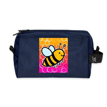 abeille - Trousse de toilette en tissu recyclé - marine - Devant