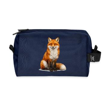 Fox - Recycled Toiletry Zip Bag - navy - Front