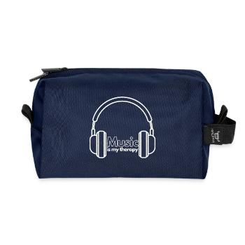 MUSIC IS MY THERAPY - Must have für Musik Fans - Recycelte Kulturtasche - Navy - Vorne