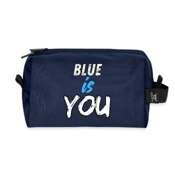 BLAU BIST DU - Recycelte Kulturtasche - Navy - Vorne