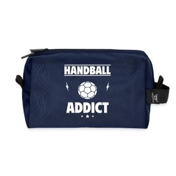 Handball süchtig - Recycelte Kulturtasche - Navy - Vorne