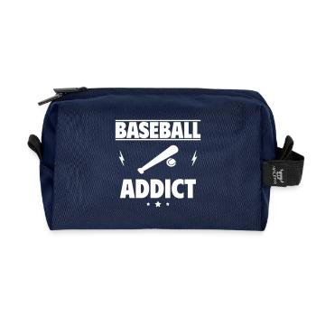 Baseball-Süchtig - Recycelte Kulturtasche - Navy - Vorne