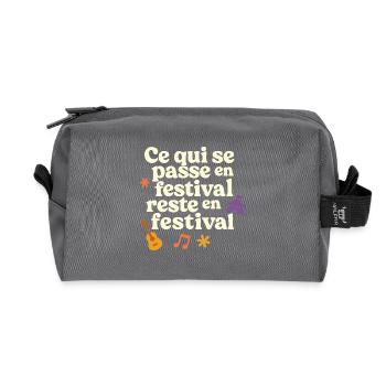 What's happening at the Summer Comedy Festival - Recycled Toiletry Zip Bag - anthracite - Front