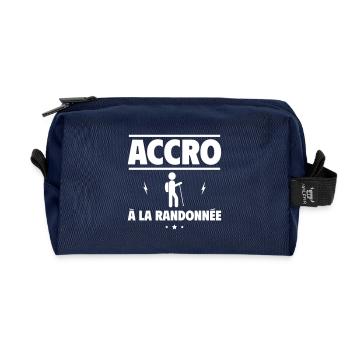 accro à la randonnée - Trousse de toilette en tissu recyclé - marine - Devant