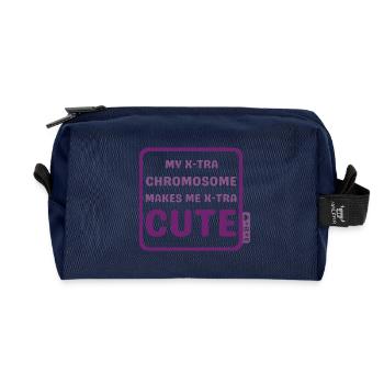 Syndrome de Down - X-tra Cute - mauve - Trousse de toilette en tissu recyclé - marine - Devant
