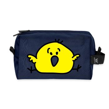 dickes Vögelchen - Recycelte Kulturtasche - Navy - Vorne