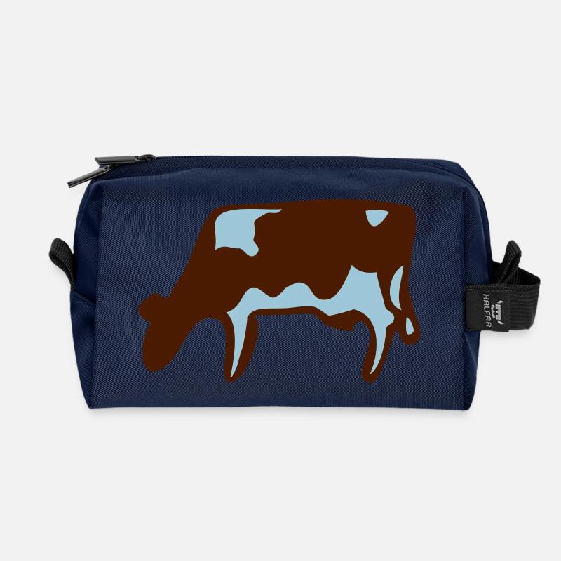 Kuh Geschenk Idee Bauer Bauernhof Tier grasen - Recycelte Kulturtasche - Navy