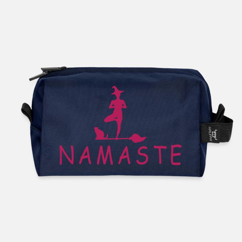 Yoga Hexe - Recycelte Kulturtasche - Navy