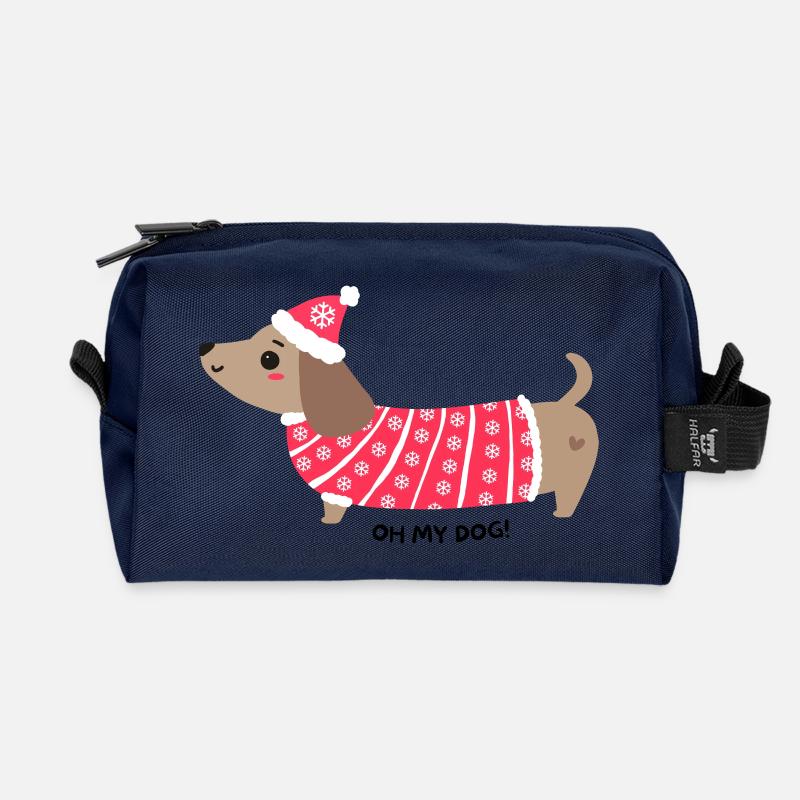 Oh my dog! - Recycelte Kulturtasche - Navy