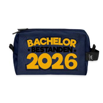Bachelor 2026 Abschluss Promotion Sponsion - Recycelte Kulturtasche - Navy - Vorne