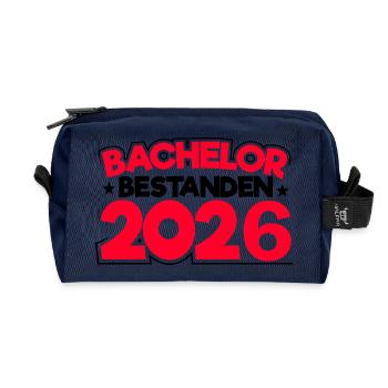 Bachelor 2026 Abschluss Promotion Sponsion - Recycelte Kulturtasche - Navy - Vorne
