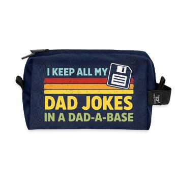 Dad Jokes Shirt Programmierer Papa Humor - Recycelte Kulturtasche - Navy - Vorne