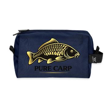Pure Carp Classic – Karpfenangelhemd - Recycelte Kulturtasche - Navy - Vorne