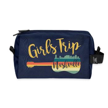 Girls Trip Nashville Guitar - Recycled Toiletry Zip Bag - navy - Front