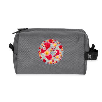 Bouquet of flowers - Recycled Toiletry Zip Bag - anthracite - Front