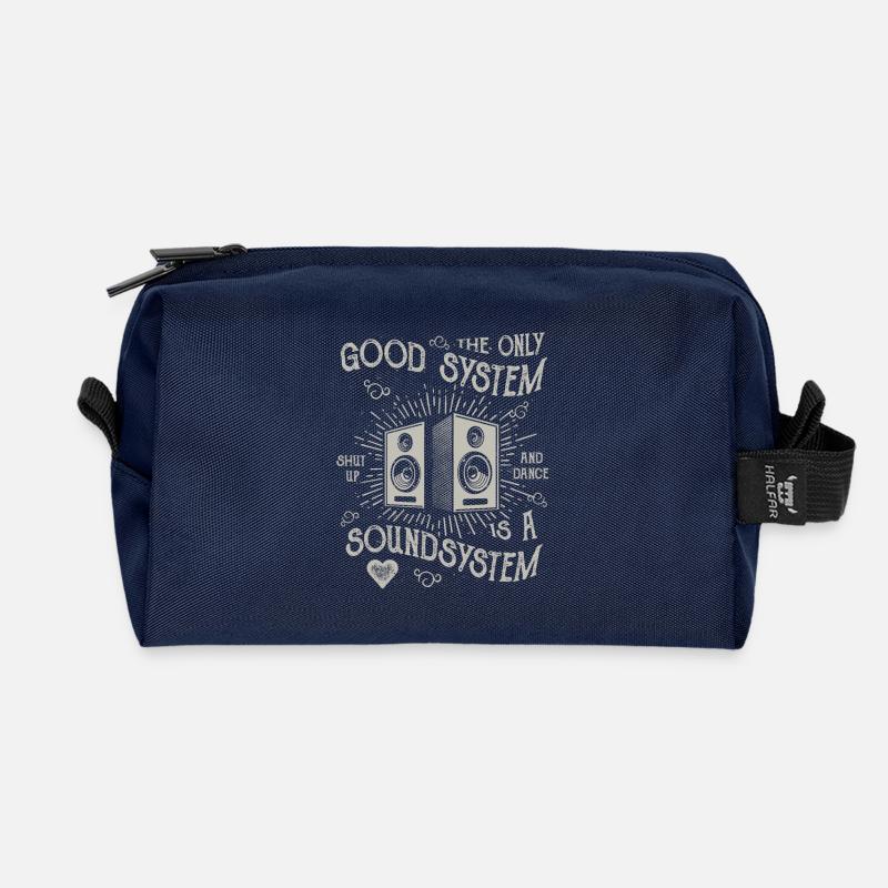 SOUNDSYSTEM - DJ Shirt- lustiges GESCHENK - Recycelte Kulturtasche - Navy