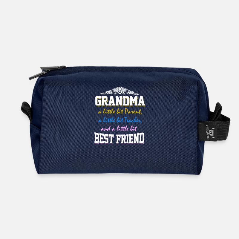 Grandma - Recycelte Kulturtasche - Navy