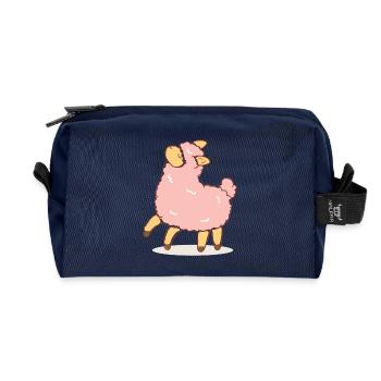 Pink sheep - Recycled Toiletry Zip Bag - navy - Front