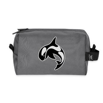 Orca - Recycled Toiletry Zip Bag - anthracite - Front