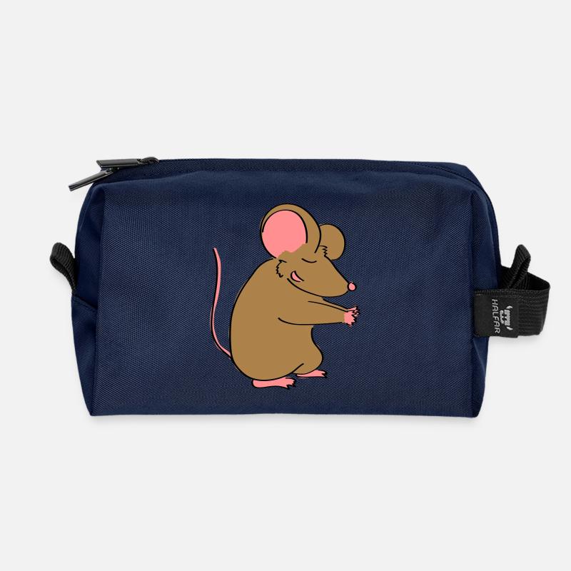 Mäusepaar Teil 2 - Recycelte Kulturtasche - Navy