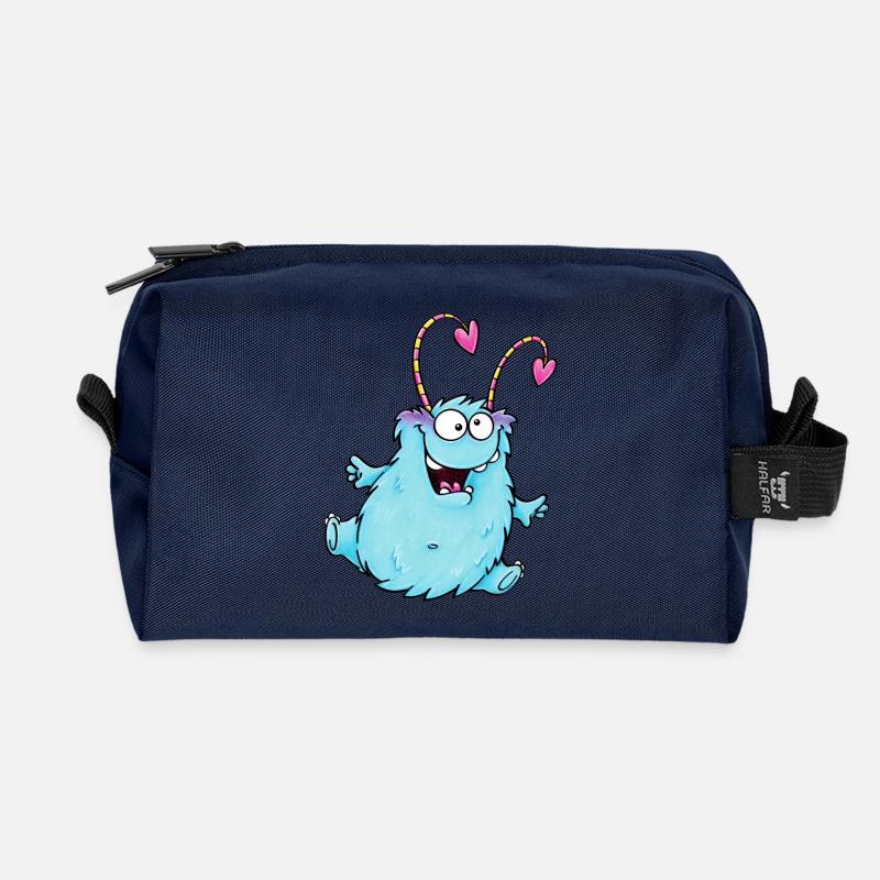 cuddly monster - Recycelte Kulturtasche - Navy