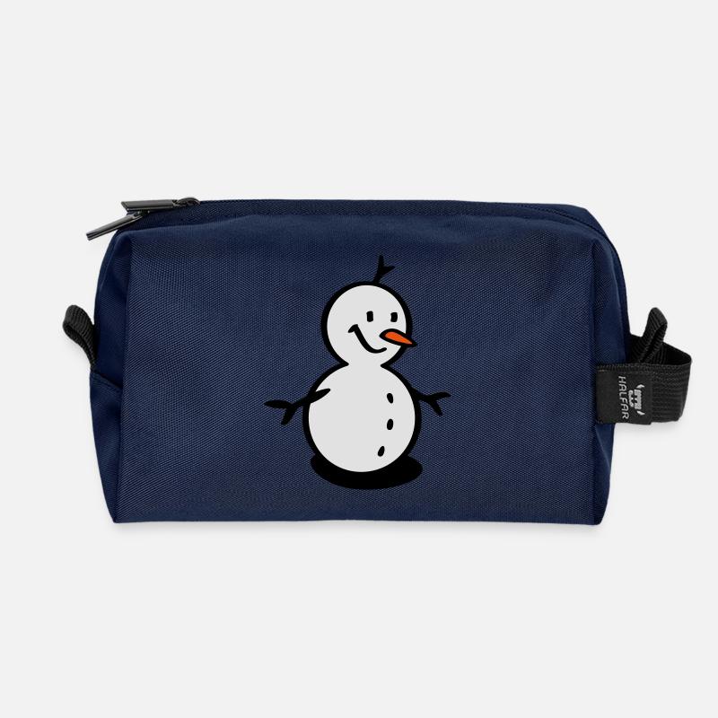 schneemann - Recycelte Kulturtasche - Navy