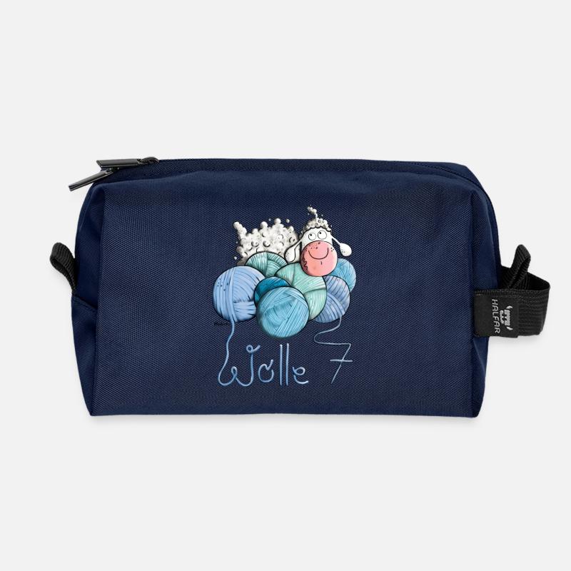 Schaf auf Wolle 7 - Recycelte Kulturtasche - Navy
