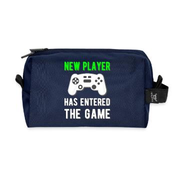 New player has entered the game! - Recycled Toiletry Zip Bag - navy - Front