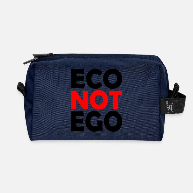 Eco not ego - Recycelte Kulturtasche - Navy