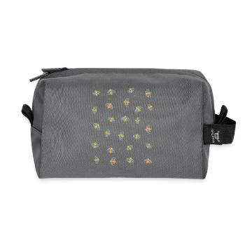 Fireflies flying around - Recycled Toiletry Zip Bag - anthracite - Front
