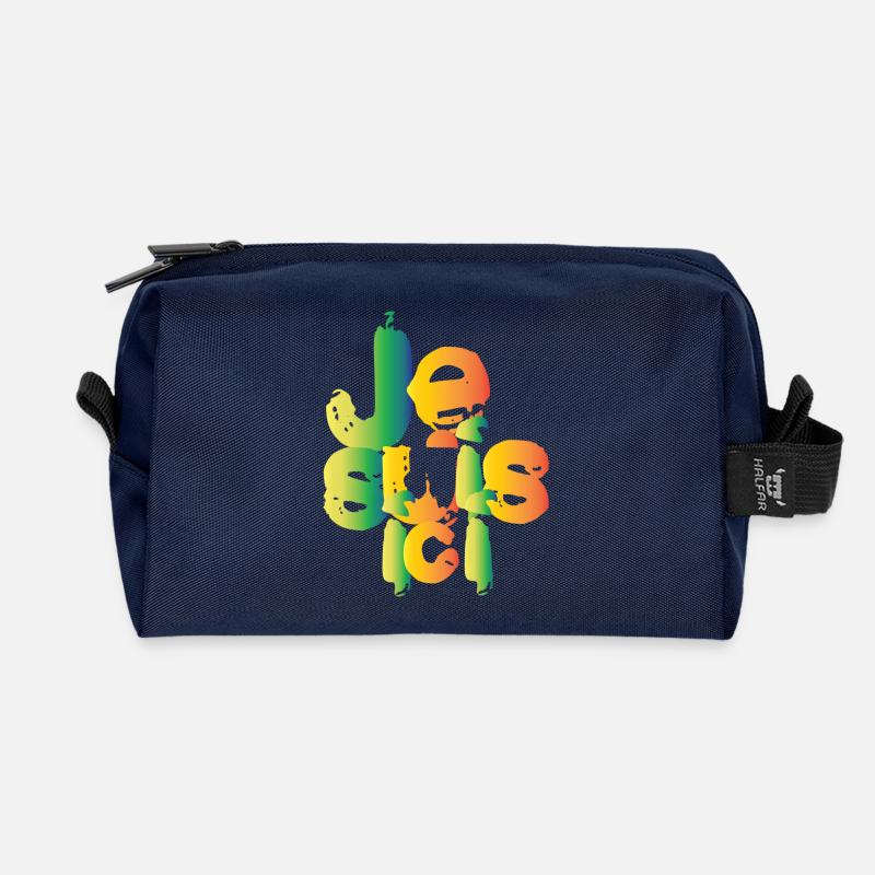 Ich bin hier - Recycelte Kulturtasche - Navy