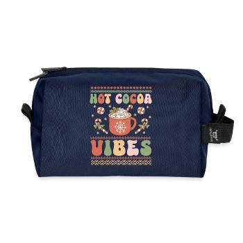 Ugly Christmas Sweater - Recycled Toiletry Zip Bag - navy - Front