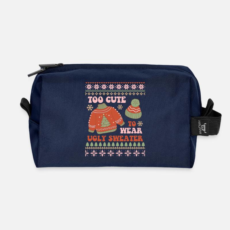 Hässlicher Weihnachtspullover - Recycelte Kulturtasche - Navy