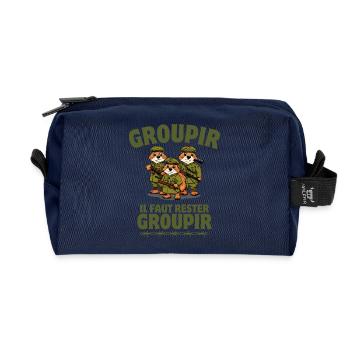 seventh company, the seventh company, Tassin - Recycled Toiletry Zip Bag - navy - Front