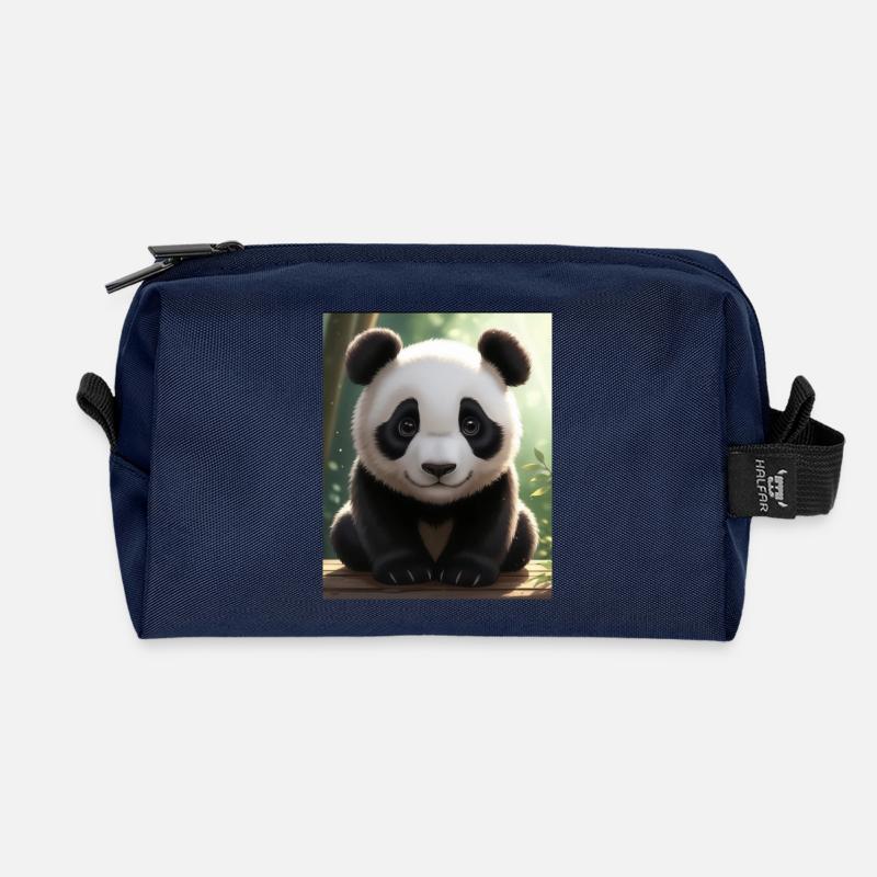 Conception Panda - Trousse de toilette en tissu recyclé - marine