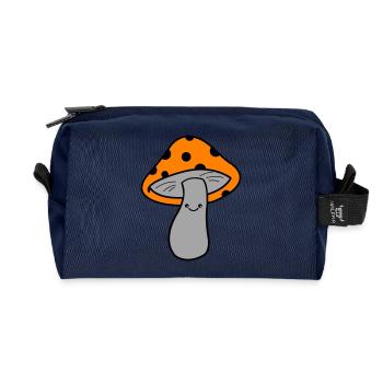 Pilz Mushroom - Recycled Toiletry Zip Bag - navy - Front