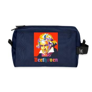 Beethoven 2 - Recycled Toiletry Zip Bag - navy - Front