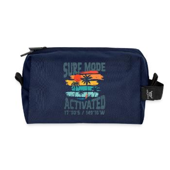 Surf mode activated - Recycled Toiletry Zip Bag - navy - Front