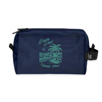 Paradise – Tropical Escape - Recycelte Kulturtasche - Navy - Vorne