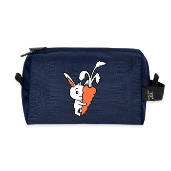Bunny Big Huge Carrot Carrot Love Hunger Yummy - Recycled Toiletry Zip Bag - navy - Front