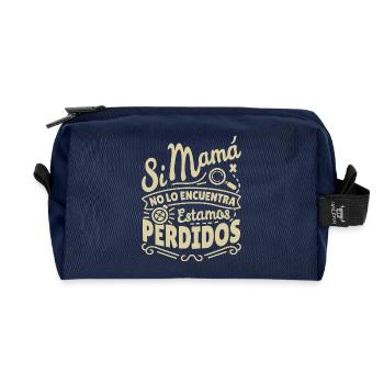 If Mom can't find it - Recycled Toiletry Zip Bag - navy - Front