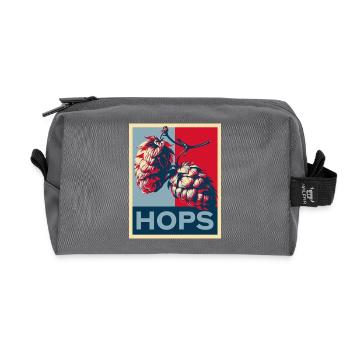 Bière Houblon Brassage de la bière Bière artisanale Obama Hope Houblon - Trousse de toilette en tissu recyclé - anthracite - Devant