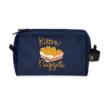 Kätzchen Nuggets Lustige Katze - Recycelte Kulturtasche - Navy - Vorne