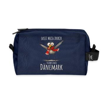 Lasst mich durch ich muss nach Dänemark - Recycelte Kulturtasche - Navy - Vorne