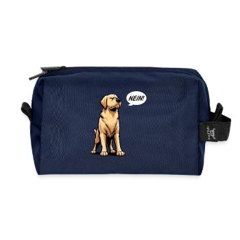 Nein Retriever Goldie Goldiebesitzer Goldiehalter - Recycelte Kulturtasche - Navy - Vorne