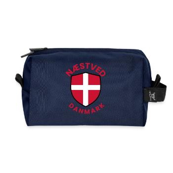 Bouclier du drapeau du Danemark de Nästved - Trousse de toilette en tissu recyclé - marine - Devant
